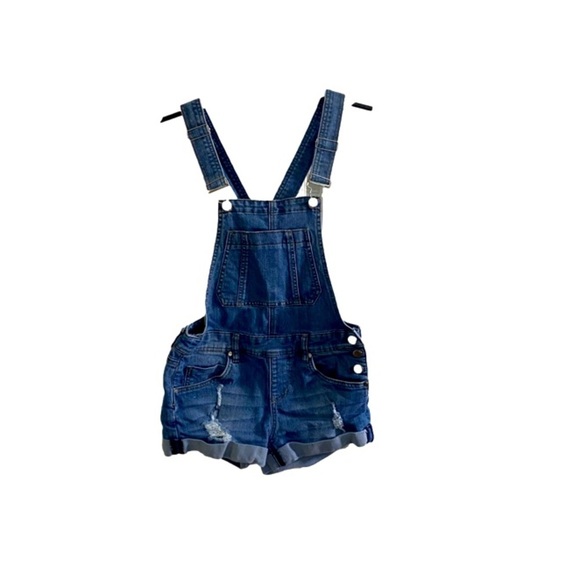Dollhouse Pants - Dollhouse Distressed Denim Overall Shorts Size 5